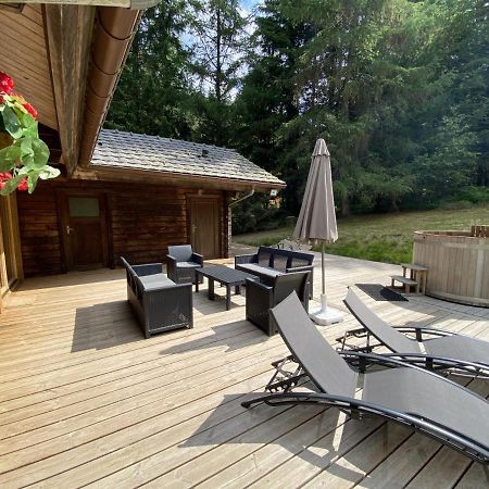 Le Fishing Lodge Chalet En Bois Avec Bain Nordique La Bresse Exteriör bild