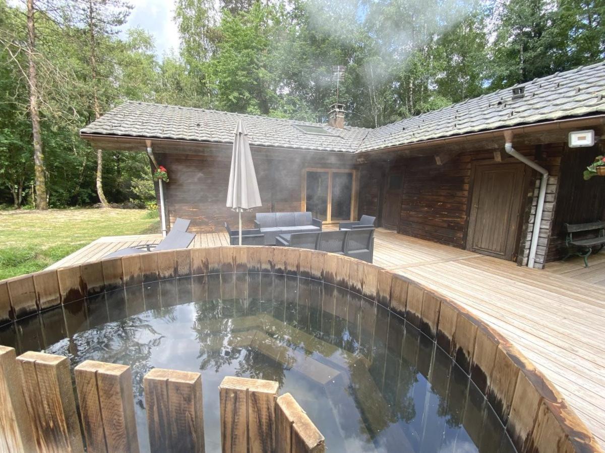 Le Fishing Lodge Chalet En Bois Avec Bain Nordique La Bresse Exteriör bild