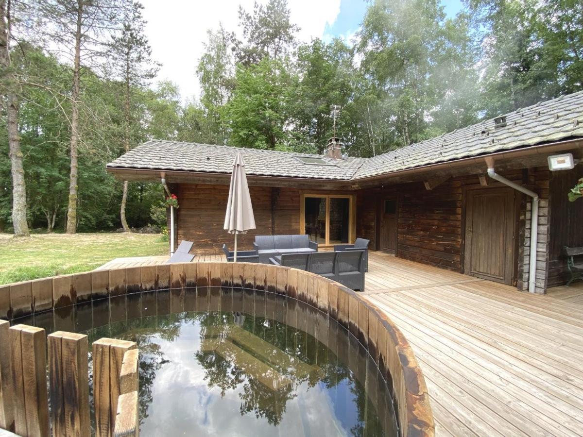 Le Fishing Lodge Chalet En Bois Avec Bain Nordique La Bresse Exteriör bild