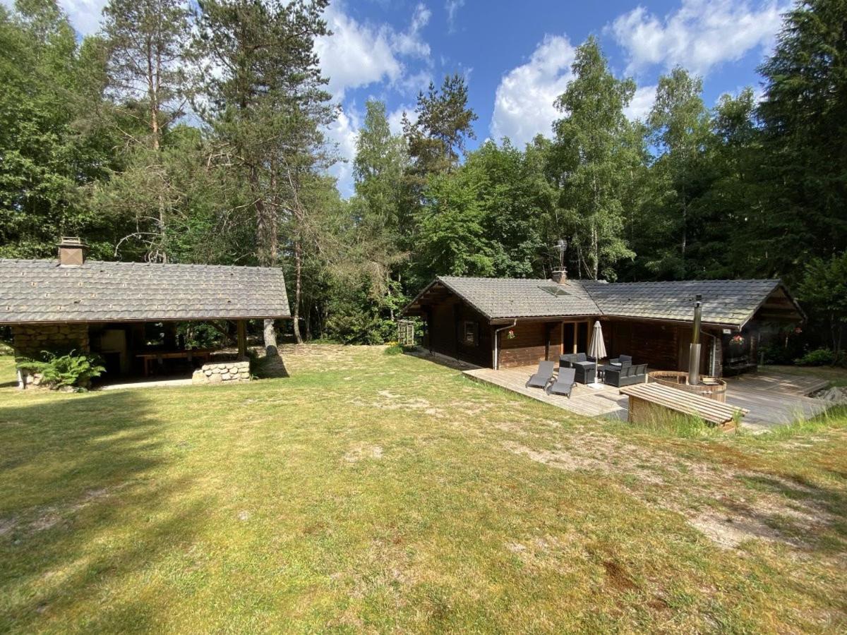 Le Fishing Lodge Chalet En Bois Avec Bain Nordique La Bresse Exteriör bild