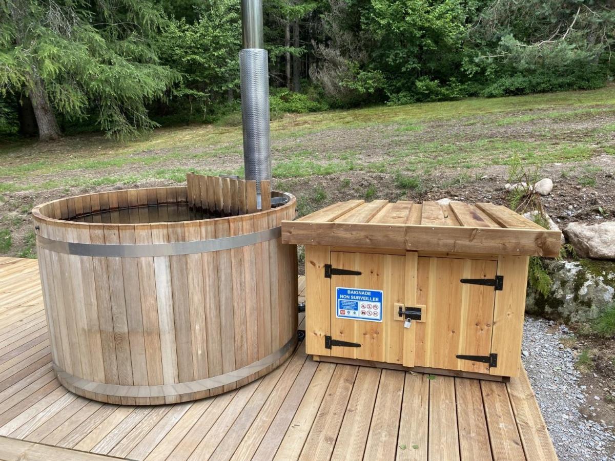 Le Fishing Lodge Chalet En Bois Avec Bain Nordique La Bresse Exteriör bild