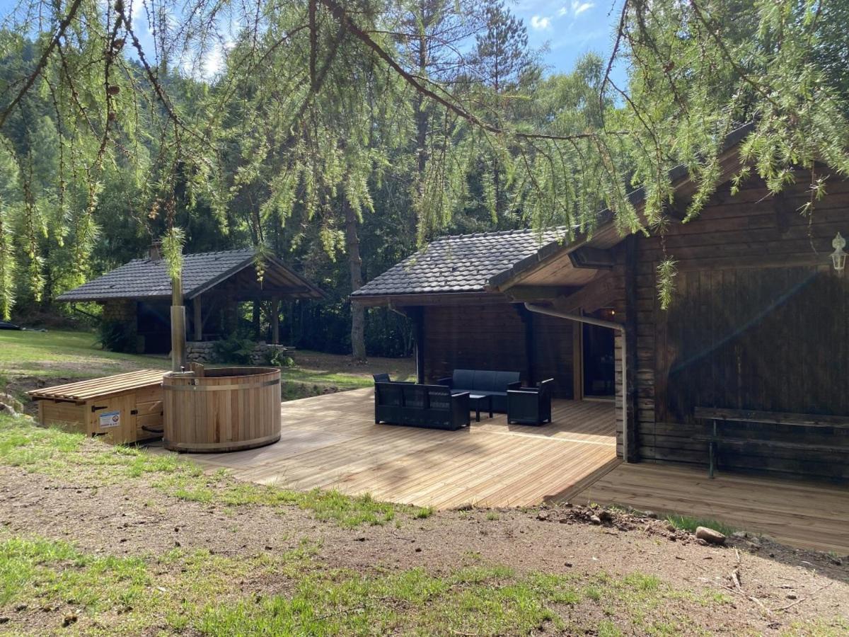 Le Fishing Lodge Chalet En Bois Avec Bain Nordique La Bresse Exteriör bild