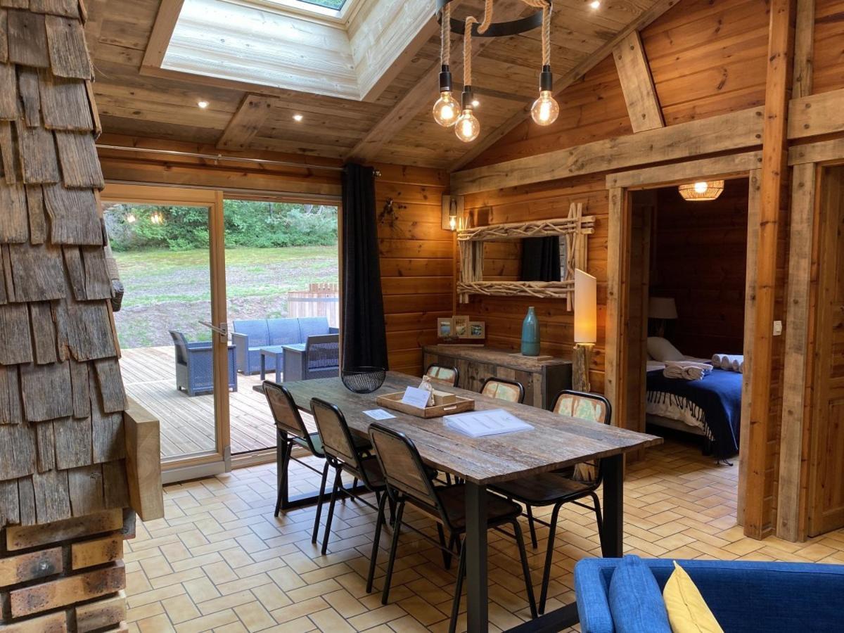 Le Fishing Lodge Chalet En Bois Avec Bain Nordique La Bresse Exteriör bild