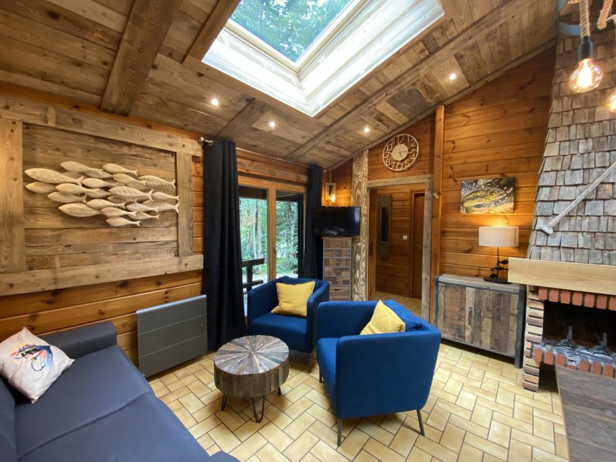 Le Fishing Lodge Chalet En Bois Avec Bain Nordique La Bresse Exteriör bild