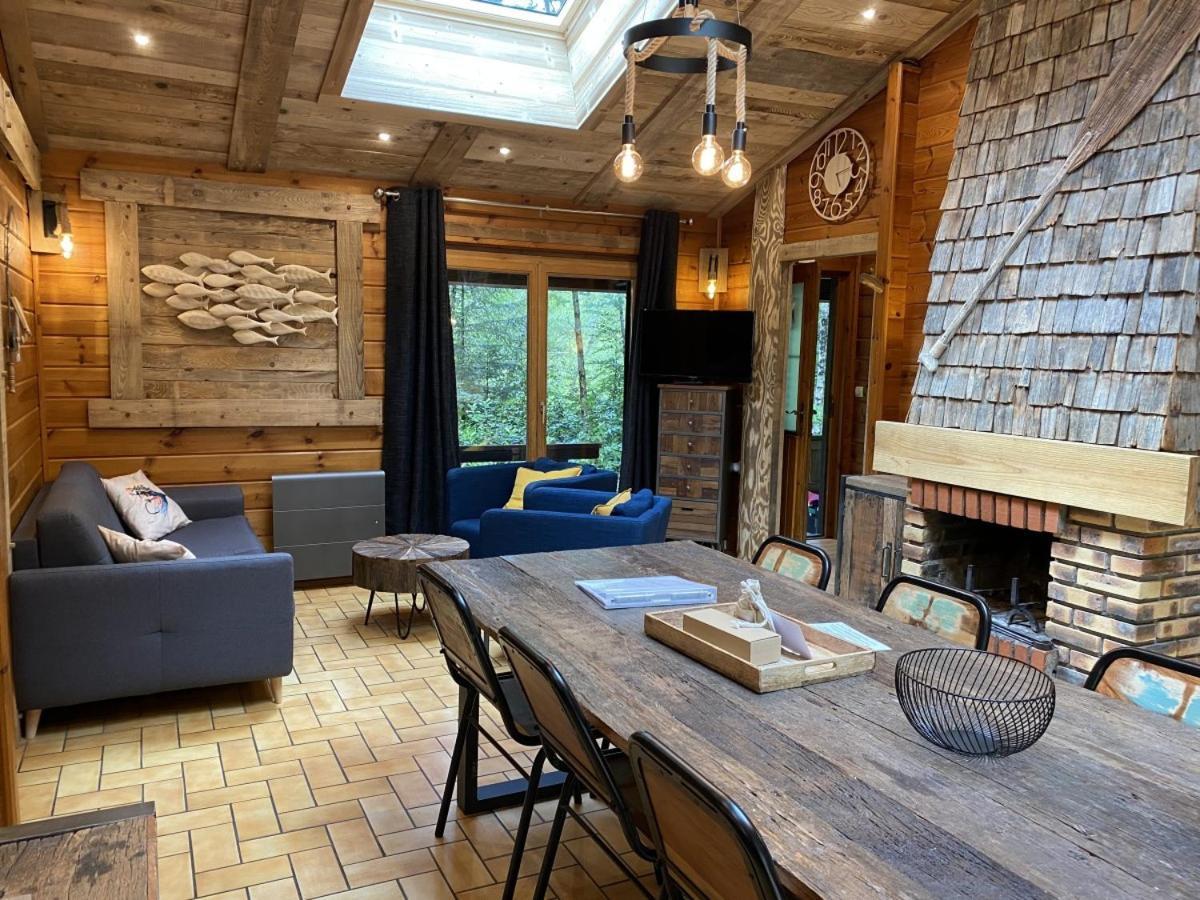 Le Fishing Lodge Chalet En Bois Avec Bain Nordique La Bresse Exteriör bild