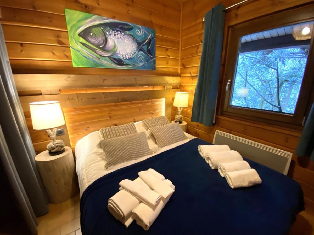 Le Fishing Lodge Chalet En Bois Avec Bain Nordique La Bresse Exteriör bild